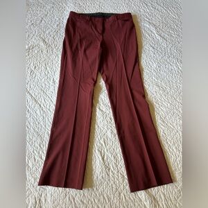 Theory Burgundy Red Wool Custom Max2 Dress Pants